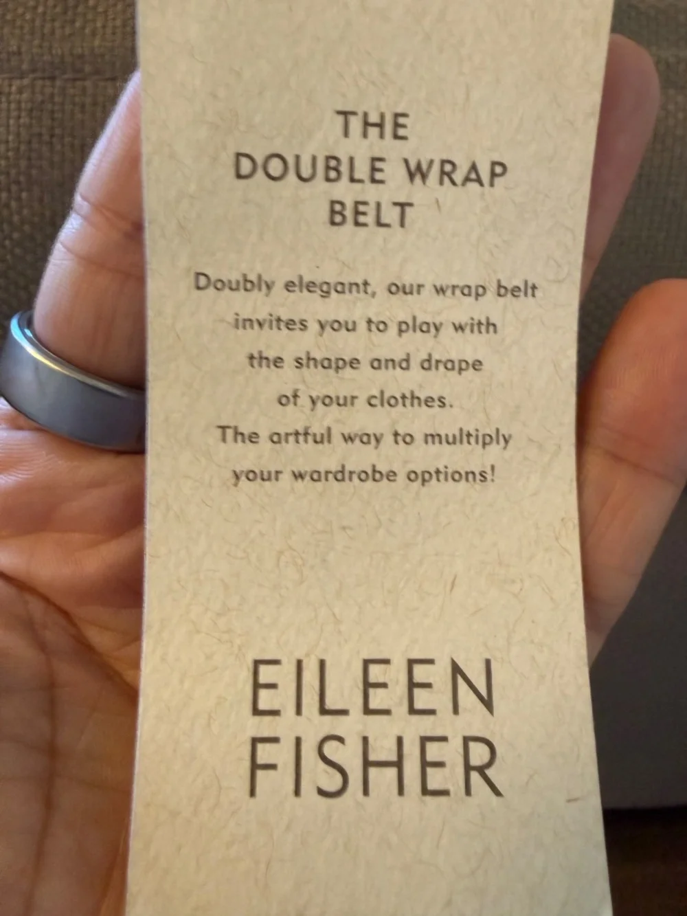 Eileen Fisher Double Wrap Belt Black Leather NWT Size XS